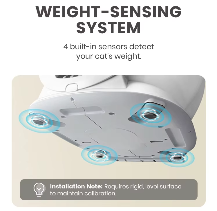 Smart Self-Cleaning Cat Litter Box Enclosed 65L Design