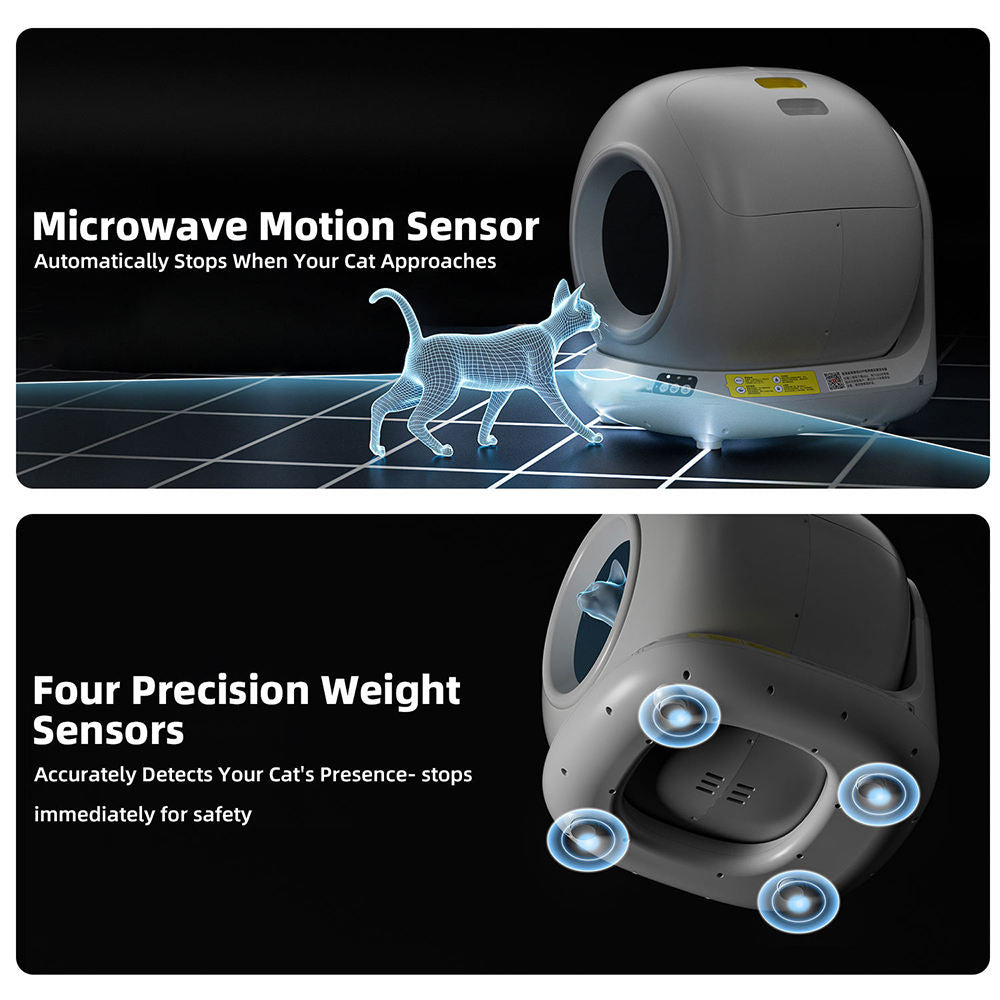 Extra-Large Automatic Self-Cleaning Cat Litter Box 78L Capacity