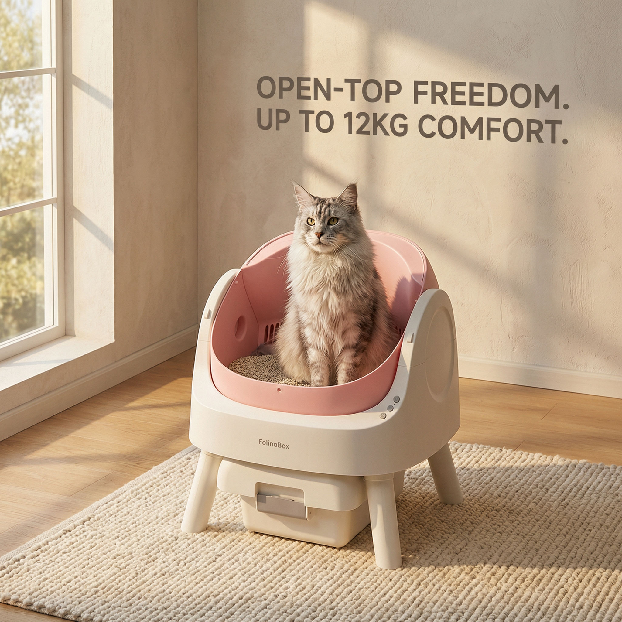FelinaBox Self-Cleaning Cat Litter Box