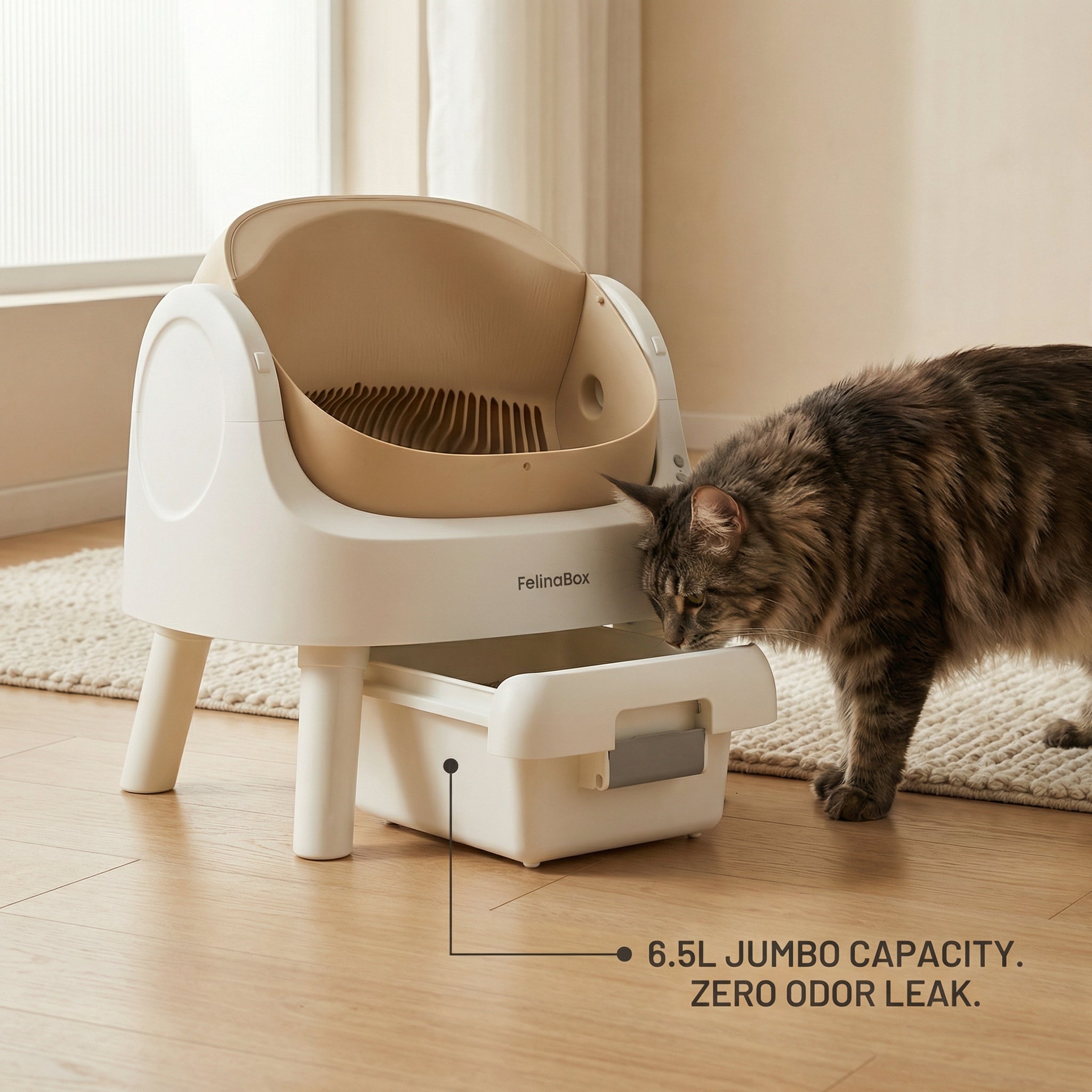 FelinaBox Self-Cleaning Cat Litter Box