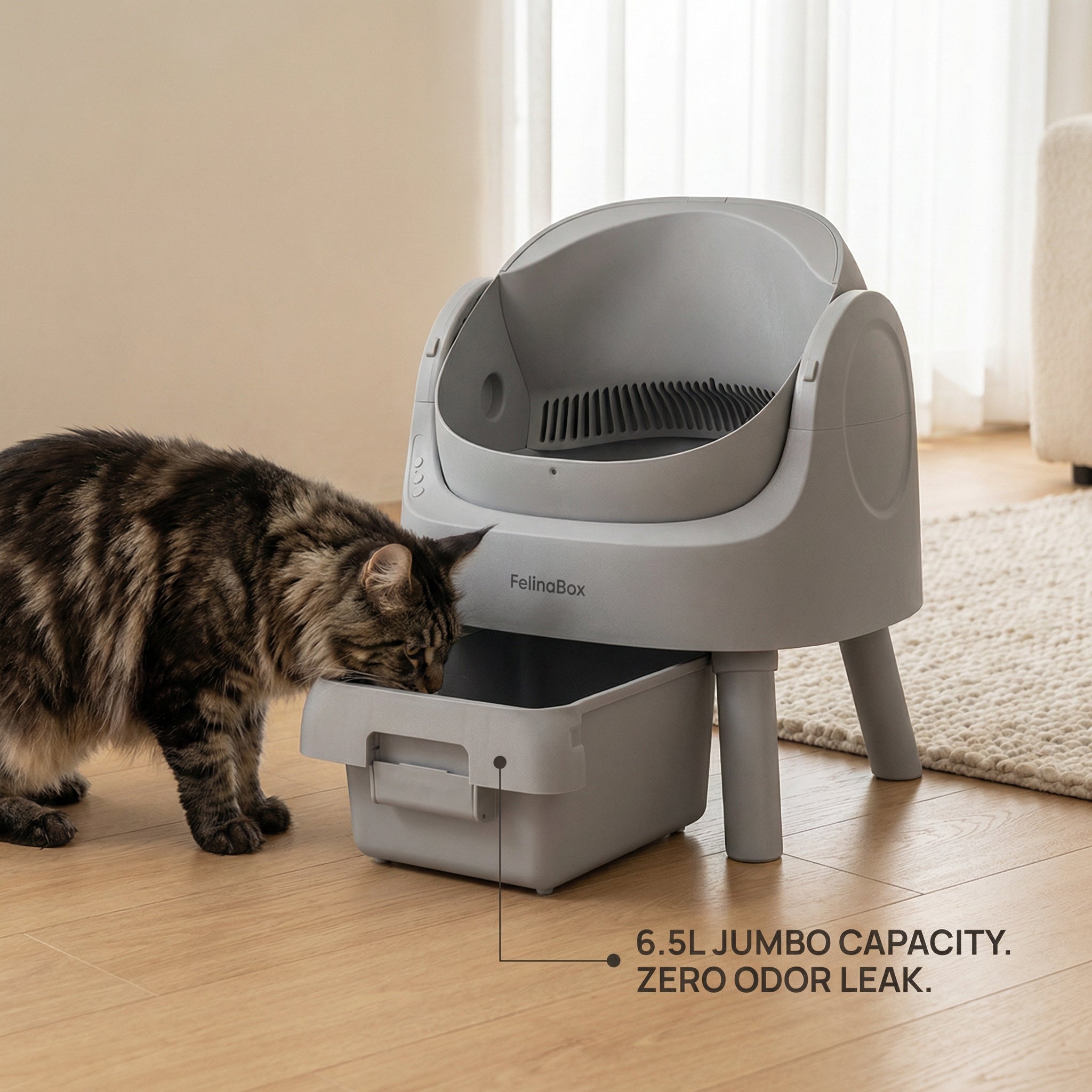 FelinaBox Self-Cleaning Cat Litter Box